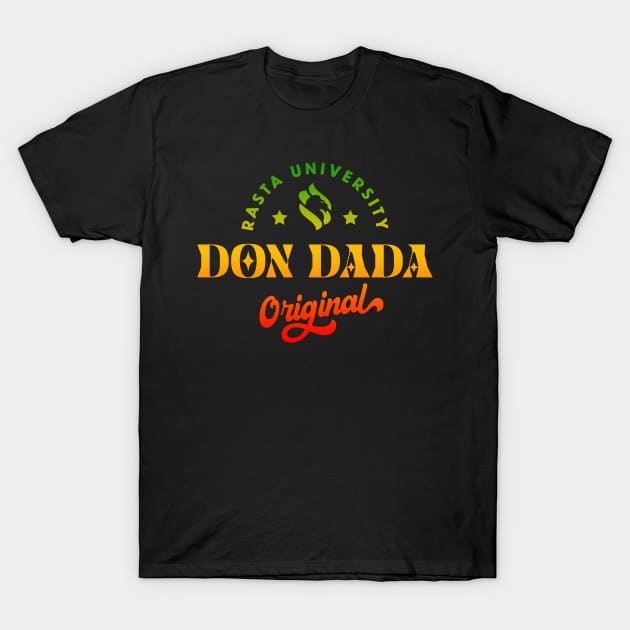 Rasta University Don Dada Original Rasta Colors Reggae T-Shirt by rastauniversity